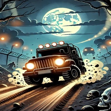 Racing Car Destroying Zombie