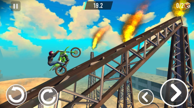 Stunt bike extreme control